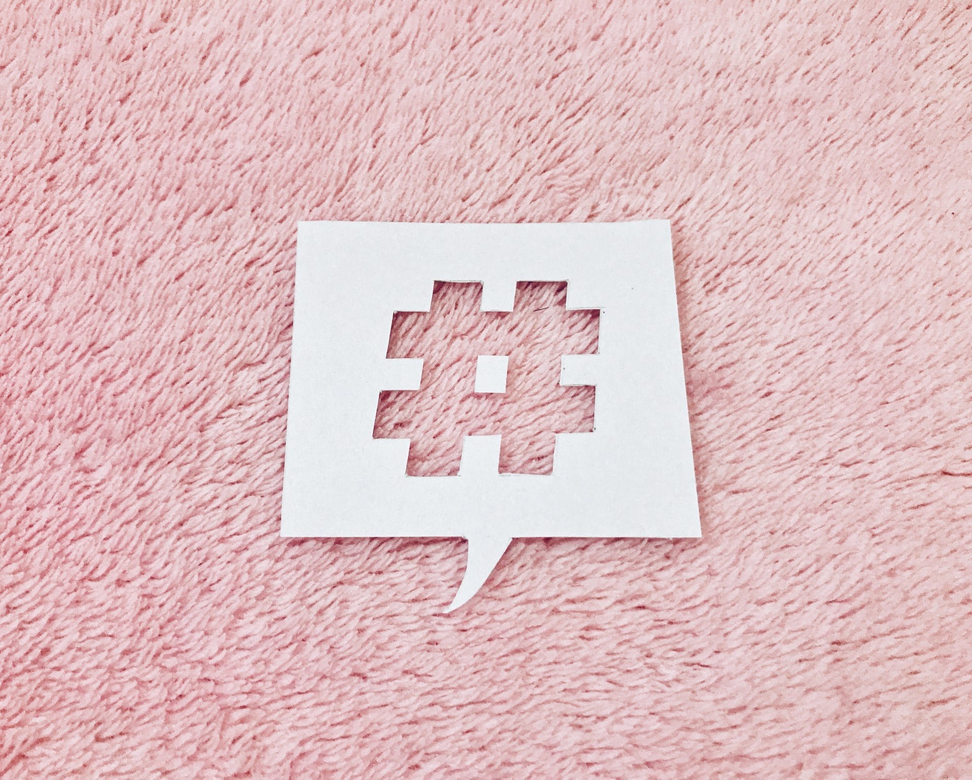 trending concept hashtag symbol on pink background 62